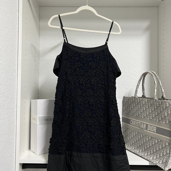 Diesel Black Gold Floral Lace Mini Dress